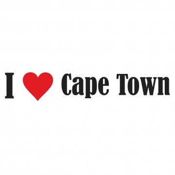 cape town red heart apron image